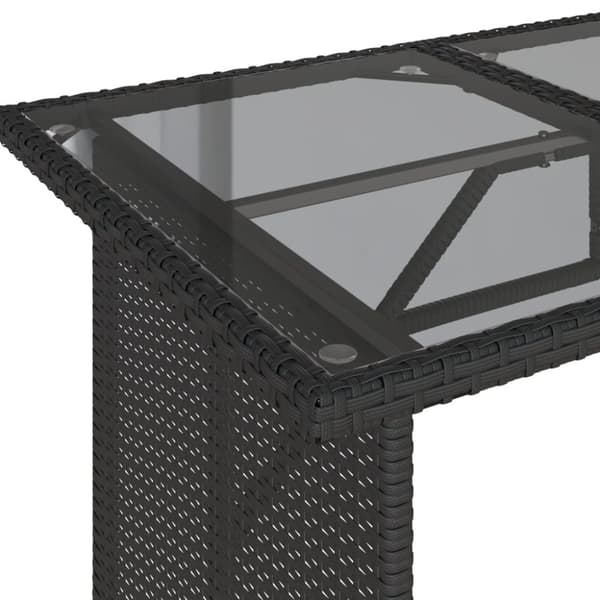 vidaXL sofasæt til haven 6 dele med hynder polyrattan sort