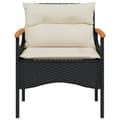 Miniatyrbillede 5 af 11: vidaXL sofasæt til haven 3 dele med hynder polyrattan sort