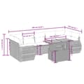 Miniatyrbillede 3 af 3: vidaXL sofasæt til haven 8 dele med hynder polyrattan grå