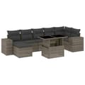 Miniatyrbillede 2 af 11: vidaXL sofasæt til haven 8 dele med hynder polyrattan grå