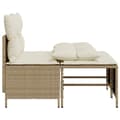 Miniatyrbillede 4 af 8: vidaXL sofasæt til haven 4 dele med hynder polyrattan beige