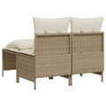 Miniatyrbillede 5 af 8: vidaXL sofasæt til haven 4 dele med hynder polyrattan beige