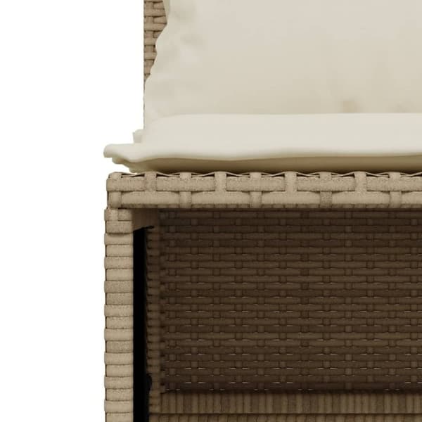 vidaXL sofasæt til haven 4 dele med hynder polyrattan beige