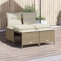 Miniatyrbillede 1 af 8: vidaXL sofasæt til haven 4 dele med hynder polyrattan beige