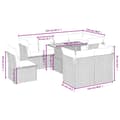 Miniatyrbillede 3 af 3: vidaXL sofasæt til haven 9 dele med hynder polyrattan grå