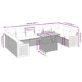 Miniatyrbillede 4 af 4: vidaXL loungesæt til haven 11 dele med hynder polyrattan grå