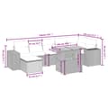 Miniatyrbillede 3 af 3: vidaXL sofasæt til haven 8 dele med hynder polyrattan grå