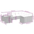 Miniatyrbillede 3 af 3: vidaXL sofasæt til haven 10 dele med hynder polyrattan grå
