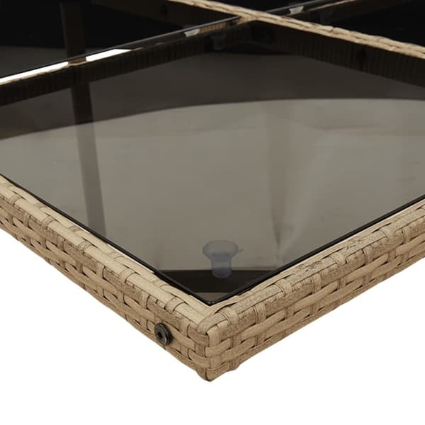 vidaXL spisebordssæt til haven 13 dele med hynder polyrattan beige