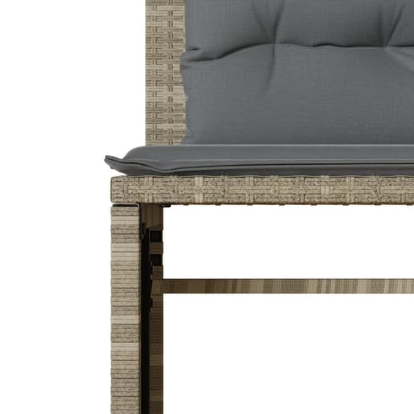 vidaXL sofasæt til haven 4 dele med hynder polyrattan lysegrå