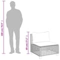 Miniatyrbillede 7 af 9: vidaXL sofasæt til haven 6 dele med hynder polyrattan grå