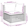 Miniatyrbillede 8 af 9: vidaXL sofasæt til haven 6 dele med hynder polyrattan grå