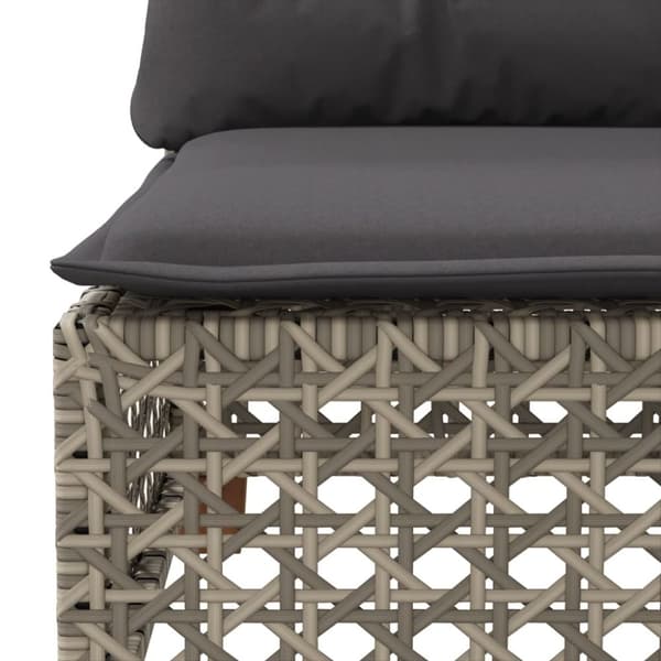 vidaXL sofasæt til haven 9 dele med hynder polyrattan grå