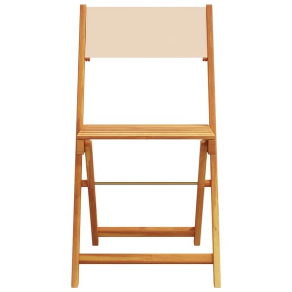 vidaXL Bistrosett 3 deler beige stoff og heltre