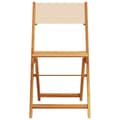 Miniatyrbilde 4 av 11: vidaXL Bistrosett 3 deler beige stoff og heltre