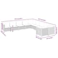 Miniatyrbillede 6 af 9: vidaXL sofasæt til haven 10 dele med hynder polyrattan sort