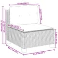 Miniatyrbillede 9 af 9: vidaXL sofasæt til haven 5 dele med hynder polyrattan sort