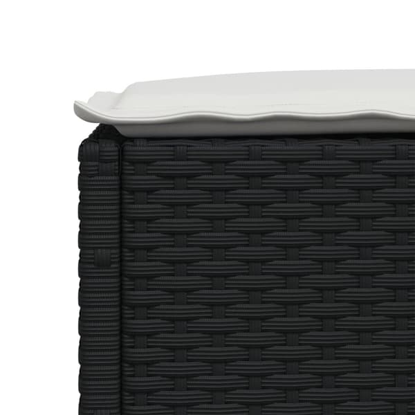 vidaXL Loungegrupp med dynor 6 delar svart konstrotting