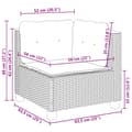 Miniatyrbild 10 av 11: vidaXL Loungegrupp med dynor 6 delar svart konstrotting