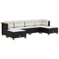 Miniatyrbild 2 av 11: vidaXL Loungegrupp med dynor 6 delar svart konstrotting