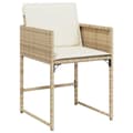 Miniatyrbillede 3 af 11: vidaXL spisebordssæt til haven 15 dele med hynder polyrattan beige