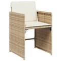 Miniatyrbillede 5 af 11: vidaXL spisebordssæt til haven 9 dele med hynder polyrattan beige
