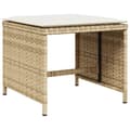Miniatyrbillede 6 af 11: vidaXL spisebordssæt til haven 9 dele med hynder polyrattan beige