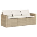 Miniatyrbillede 3 af 10: vidaXL sofasæt til haven 6 dele med hynder polyrattan beige