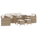 Miniatyrbillede 2 af 10: vidaXL sofasæt til haven 6 dele med hynder polyrattan beige