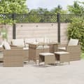 Miniatyrbillede 1 af 10: vidaXL sofasæt til haven 6 dele med hynder polyrattan beige
