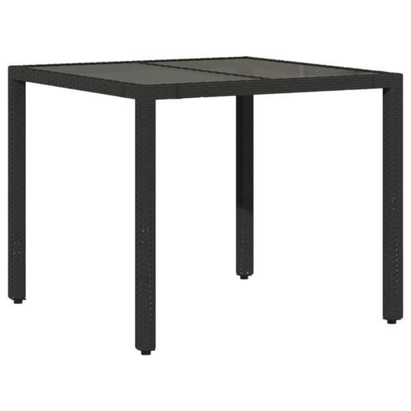 vidaXL Caféset med dynor 3 delar svart konstrotting