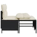 Miniatyrbillede 3 af 8: vidaXL sofasæt til haven 4 dele med hynder polyrattan sort