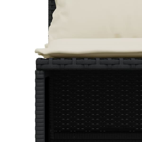 vidaXL sofasæt til haven 4 dele med hynder polyrattan sort