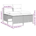 Miniatyrbillede 6 af 8: vidaXL sofasæt til haven 4 dele med hynder polyrattan sort