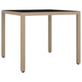 Miniatyrbillede 5 af 11: vidaXL spisebordssæt til haven 5 dele med hynder polyrattan beige
