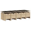 Miniatyrbillede 2 af 11: vidaXL spisebordssæt til haven 15 dele med hynder polyrattan beige