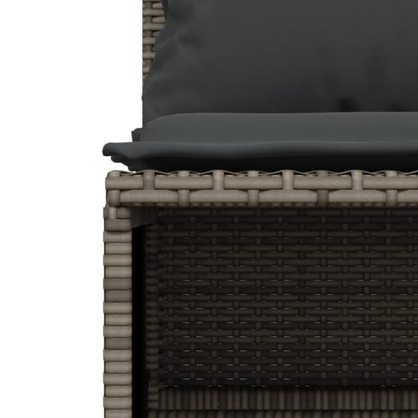 vidaXL sofasæt til haven 4 dele med hynder polyrattan grå