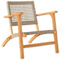 Miniatyrbilde 4 av 11: vidaXL Bistrosett 3 deler beige polyrotting og heltre akasie