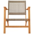 Miniatyrbilde 5 av 11: vidaXL Bistrosett 3 deler beige polyrotting og heltre akasie