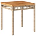 Miniatyrbilde 6 av 11: vidaXL Bistrosett 3 deler beige polyrotting og heltre akasie