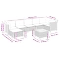 Miniatyrbillede 9 af 11: vidaXL sofasæt til haven 8 dele med hynder polyrattan sort