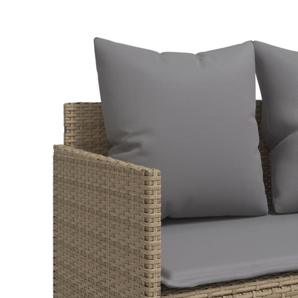 vidaXL sofasæt til haven 5 dele med hynder polyrattan beige