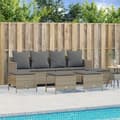 Miniatyrbillede 1 af 10: vidaXL sofasæt til haven 5 dele med hynder polyrattan beige