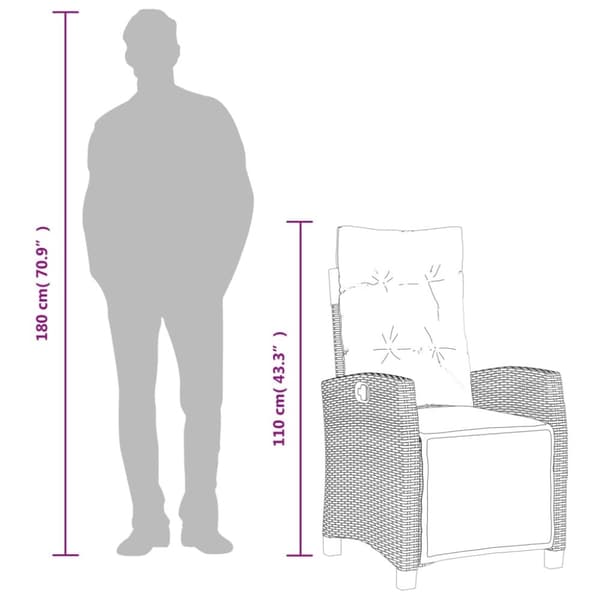 vidaXL spisebordssæt til haven 7 dele med hynder polyrattan beige