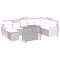 Miniatyrbillede 3 af 3: vidaXL sofasæt til haven 9 dele med hynder polyrattan grå