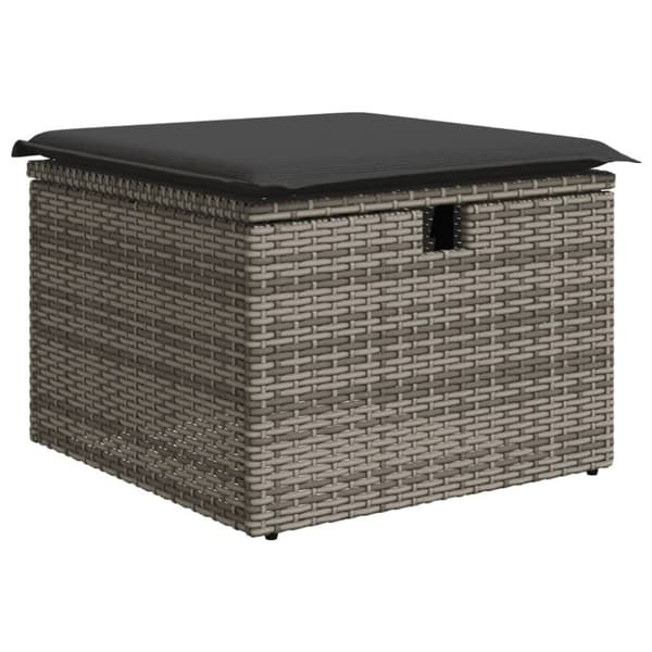 vidaXL sofasæt til haven 9 dele med hynder polyrattan grå