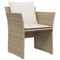 Miniatyrbillede 3 af 11: vidaXL havestol med fodskammel polyrattan beige