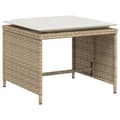Miniatyrbillede 5 af 11: vidaXL havestol med fodskammel polyrattan beige