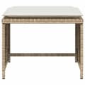 Miniatyrbillede 6 af 11: vidaXL havestol med fodskammel polyrattan beige