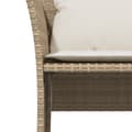 Miniatyrbillede 8 af 11: vidaXL havestol med fodskammel polyrattan beige